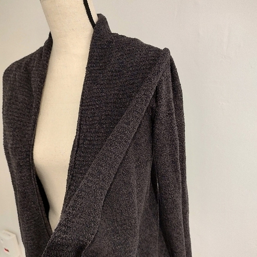 Barefoot Dreams CozyChic Lite Circle Cardigan Gray Size M - Picture 3 of 11